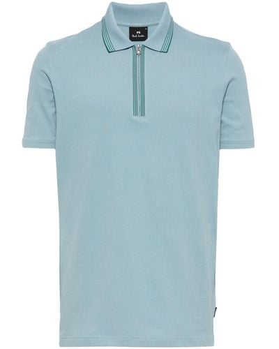 PS by Paul Smith Cotton Polo Shirt - Blue