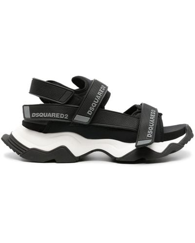 DSquared² Logo-embossed Chunky Sandals - Black