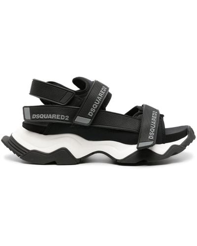 DSquared² Sandali chunky con logo goffrato - Nero