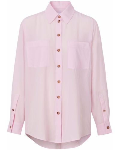Burberry Camicia con bottoni - Rosa