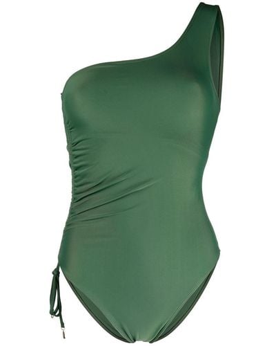 Faithfull The Brand One-shoulder Draped Swimsuit - Green