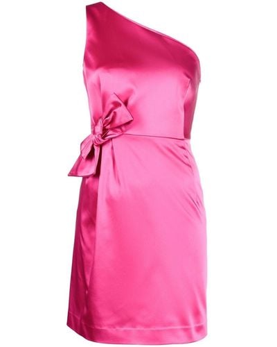 P.A.R.O.S.H. リボン ワンショルダー ドレス - ピンク