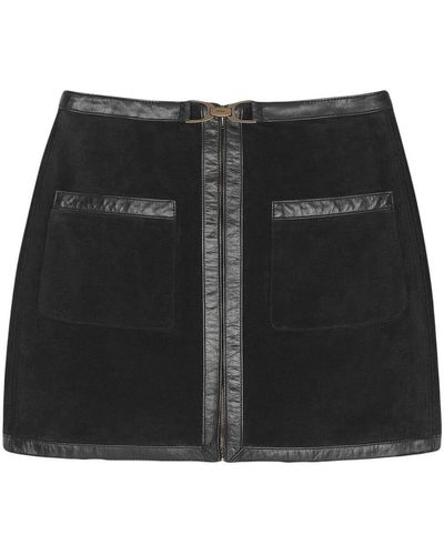 Saint Laurent Horsebit-detail Mini Skirt - Black