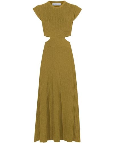 Proenza Schouler Cut-out Detailing Short-sleeve Dress - Green