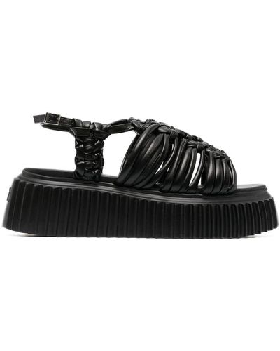 Agl Attilio Giusti Leombruni Alice 65mm Flatform Sandals - Black