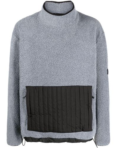 Rains High-neck Fleece Sweater - Gray