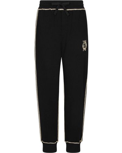 Dolce & Gabbana Pantalon de jogging à logo imprimé - Noir