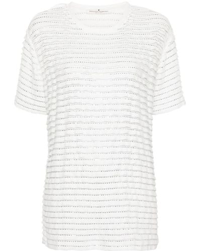Ermanno Scervino Knitted Layered Details - White
