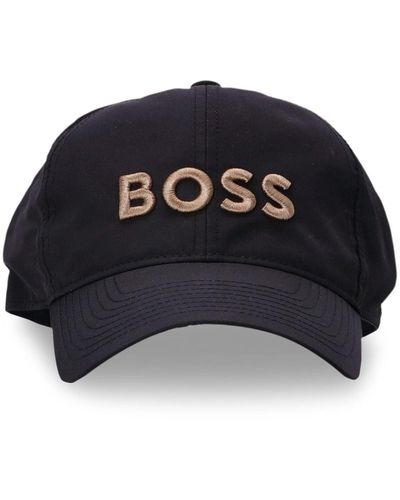 BOSS Logo-embroidered Cotton-twill Cap - Blue