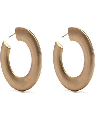 Cult Gaia Mira Large Hoop Earrings - Metallic
