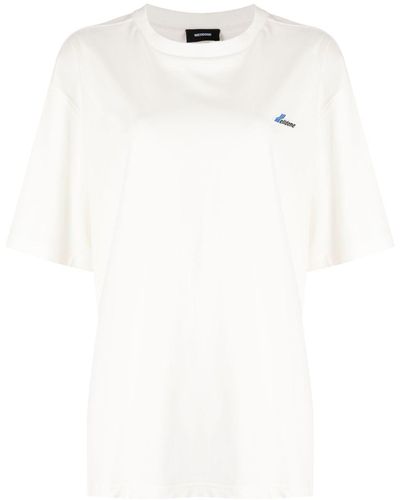 we11done T-shirt con ricamo - Bianco
