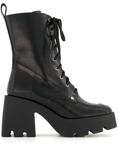 NODALETO Bulla Candy Lace-up Boots - Black