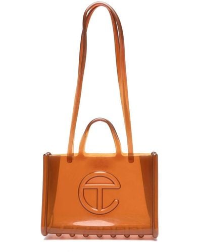 Telfar X Melissa Large Logo-embossed Tote Bag - Orange
