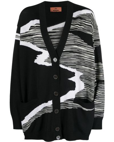 Missoni Cardigan en intarsia à col v - Noir