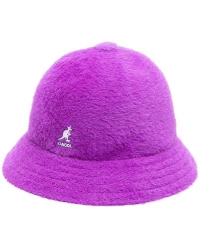 Facetasm Embroidered-logo Brushed Bucket - Purple