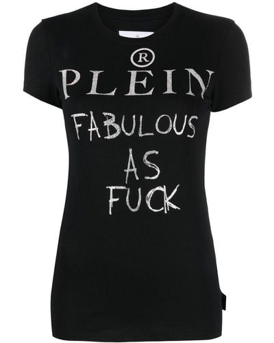 Philipp Plein Sexy Pure Rhinestone-embellished T-shirt - Black