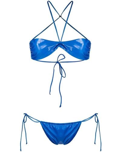 The Attico Bandeau-Bikini - Blau