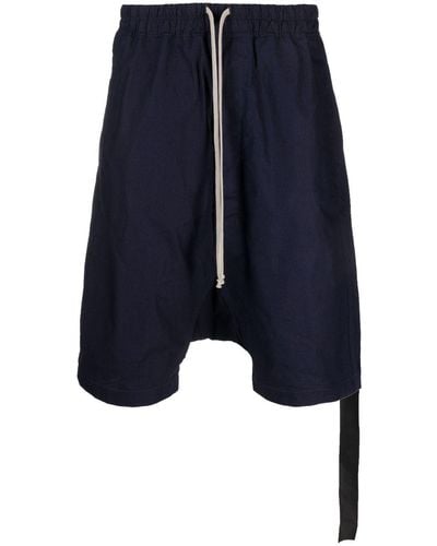 Rick Owens Rick's Bela Cotton Shorts - Blue