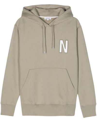 Norse Projects Arne Logo-print Hoodie - Gray
