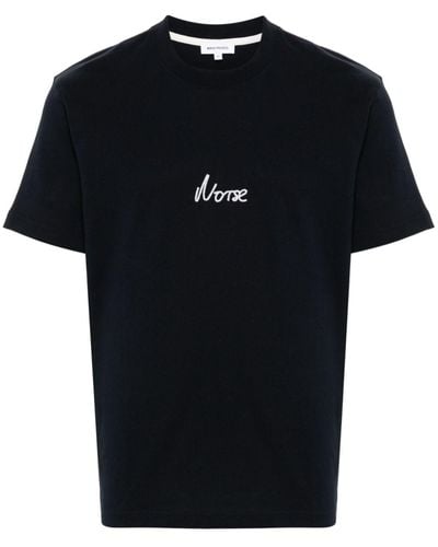 Norse Projects T-shirt Johannes à rayures - Noir