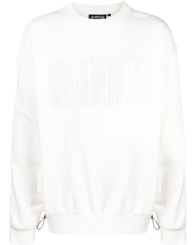 Mostly Heard Rarely Seen Sweatshirt im Hybrid-Design mit Logo - Weiß