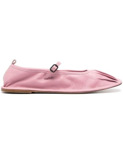 Hereu Dansa Leather Ballerina Shoes - Pink