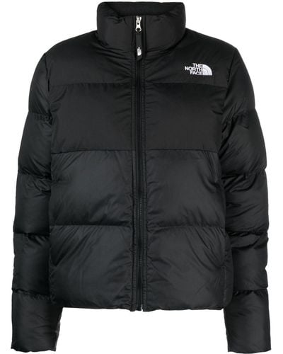The North Face Logo-print Puffer Jacket - Black