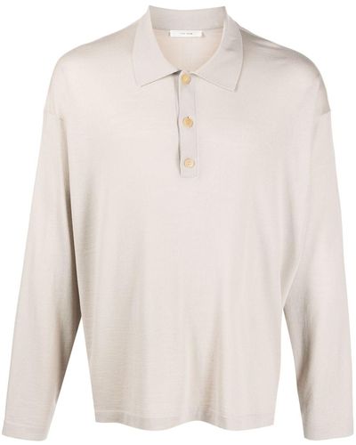 The Row Long-sleeve Wool Polo Shirt - White