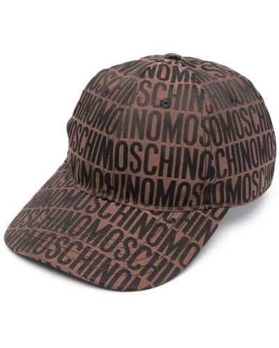 Moschino Cappello da baseball con logo jacquard - Marrone