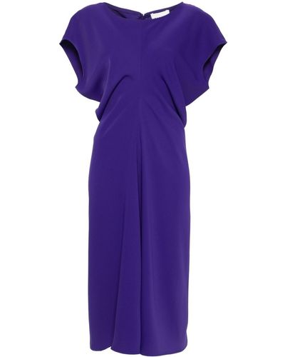 P.A.R.O.S.H. Cap-sleeves Cady Dress - Purple