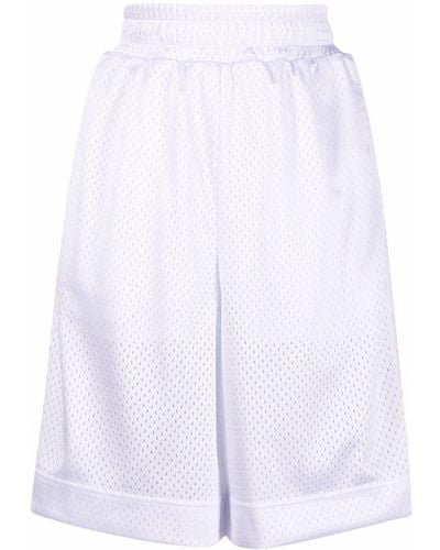 Fendi Bermudas de talle alto - Blanco