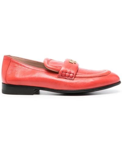 Moschino Loafer mit Logo-Stempel - Rot