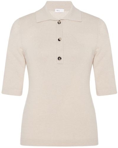 Rosetta Getty Knitted Polo Shirt - Natural