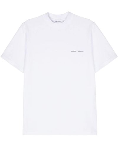 Samsøe & Samsøe Norsbro ロゴ Tシャツ - ホワイト