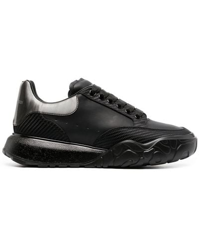 Alexander McQueen Court Low Top Black Sneakers