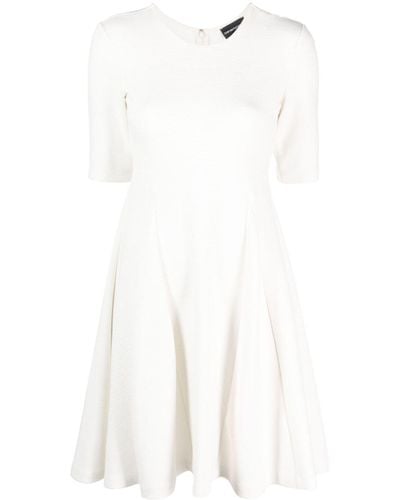 Emporio Armani Ausgestelltes Strickkleid - Weiß