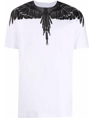 Marcelo Burlon Camiseta con estampado de alas - Negro