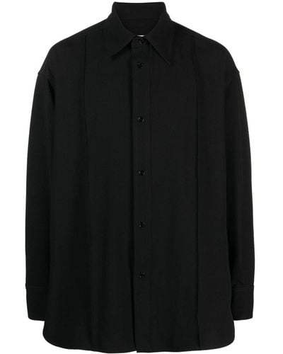 MM6 by Maison Martin Margiela Camisa con pliegues invertidos - Negro