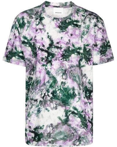 Isabel Marant Abstract-print Cotton T-shirt - Multicolour