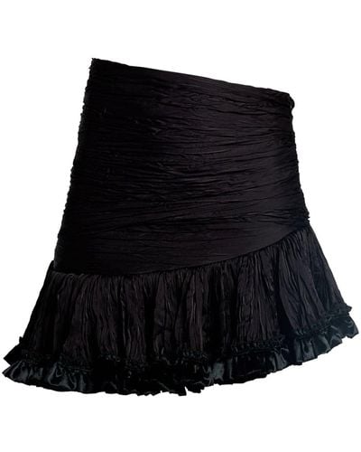 Rabanne Minijupe drapée à design asymétrique - Noir