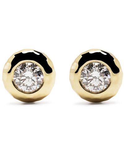 Octavia Elizabeth 18kt Yellow Gold Diamond Stud Earring - Metallic