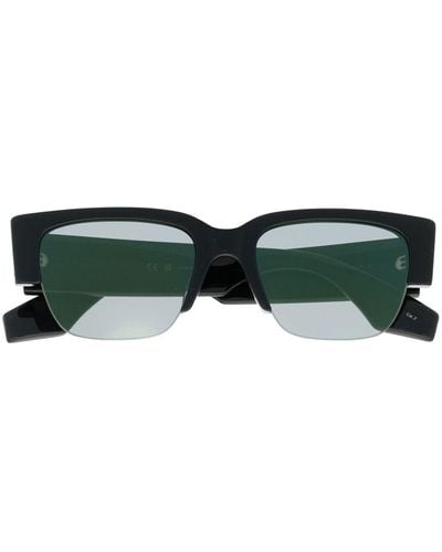 Alexander McQueen Gafas de sol con puente en contraste - Verde
