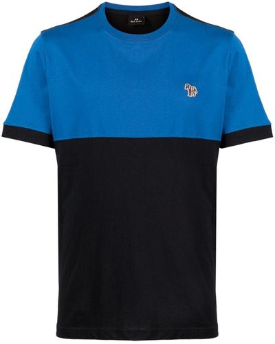 PS by Paul Smith Camiseta Big Pony de dos tonos - Azul