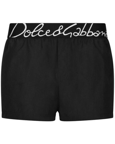 Dolce & Gabbana Boxer de bain court à logo Dolce&Gabbana - Noir