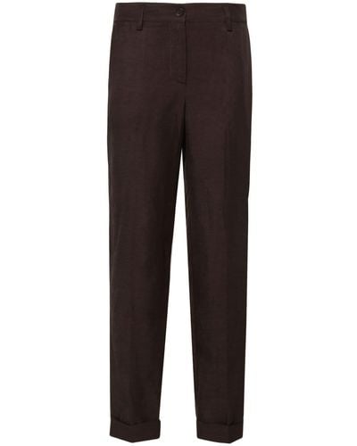 P.A.R.O.S.H. High-waist Tapered Trousers - Brown