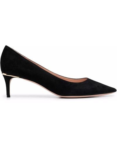 Bally Pointed Suede Court Shoes - Black