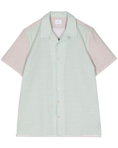 PS by Paul Smith Striped cotton shirt - Gris
