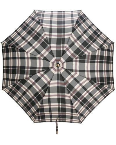 Mackintosh Heriot Whangee Handle Umbrella - Grey