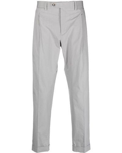 Dell'Oglio Pantalones de vestir con pinzas - Gris