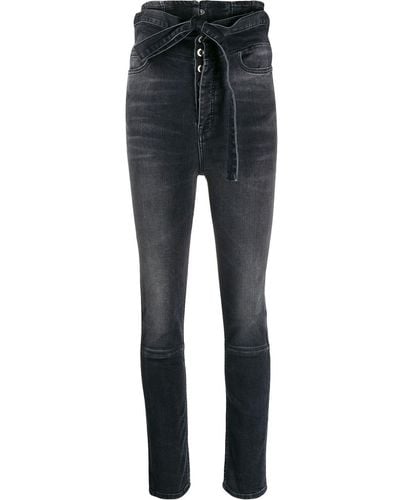 Unravel Project Taillenhohe Skinny-Jeans - Schwarz